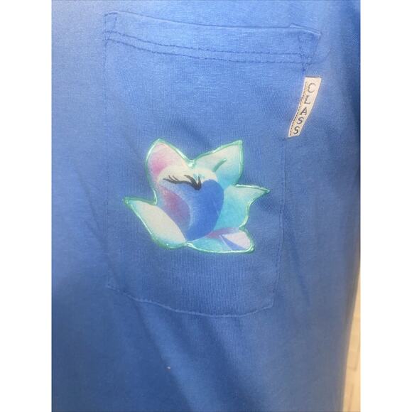 Vtg 80s Classic II Drop Waist Dress Short Sleeve Floral Cotton Union Made USA L - Picture 8 of 11